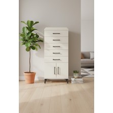 Silva Dolap 5 Raflı 2 Kapaklı 60X30X134 Aytaşı-Aytaşı