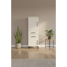 Silva Dolap 2 Raflı 2 Çekmeceli Aytaşı - Şık ve Fonksiyonel | 2 Kapaklı, 44X30X134 cm