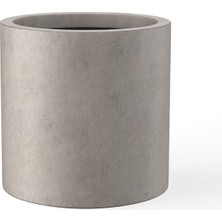 Kante 12.6 "dia Yuvarlak , Büyük Silindirik Bitki Saksısı, Drenaj Deliği ve Iç Mekan Dış Mekan Veran