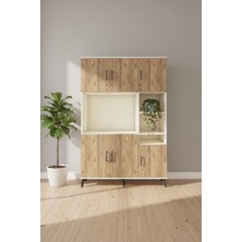 Luna Dolap 10 Raflı 6 Kapaklı 132CM - Aytaşı & Çam