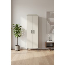 Aura Dolap: 2 Raflı, 2 Kapaklı, Tek Askılı Gardırop - Aytaşı | 60X59X182 cm