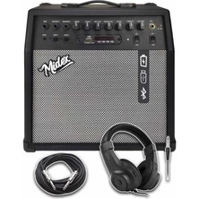 Vento Store MGA-50HD Elektro Gitar Amfisi 50 Watt USB Bluetooth Şarjlı 4 Girişli (Kulaklık ve Kablo Dahil)