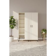 Silva Gardrop 7 Raflı 2 Kapaklı Tek Askılı Aytaşı Gardırop | 132X30X195 cm