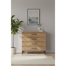 Silva Şifonyer 4 Çekmeceli Çam - Çam (88X30X80 Cm)