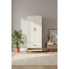 Silva Dolap 4 Raflı Tek Çekmeceli 2 Kapaklı 88X30X221 Aytaşı