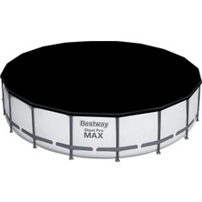 Bestway 5,49M Pvc Havuz Örtüsü 549 cm Çapındaki Yuvarlak Yer Üstü Havuzlar Için 555 cm Çap