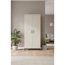 Luna 5 Raflı 2 Kapaklı Dolap | Aytaşı Şıklığı 88X44X195 cm
