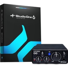 Presonus Audiobox Go, Usb-C Bağlantılı Kompakt Ses Kartı, 96 Khz, 2x2 Usb, +48V Phantom Besleme, Siy