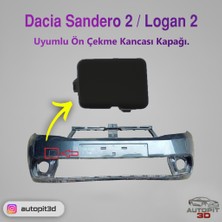 AutoPit 3D Dacia Logan 2, Sandero 2 (2017 → ) Uyumlu Ön Çeki Demiri Kapağı