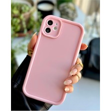 Vento Store Go Aksesuar Iphone 11 Uyumlu (12 Görünümlü Köşeli) Darbe Önleyici Mat Lansman Silikon Kılıf - Pembe