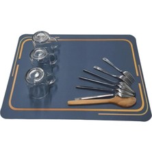 5dm-Bulaşık Kurutma Örtüsü Tezgah Üstü Bulaşık Matı Süper Emici Bulaşıklık (49 * 40) cm