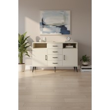 Aura Konsol 4 Raflı 4 Çekmeceli 2 Kapaklı 132CM Aytaşı