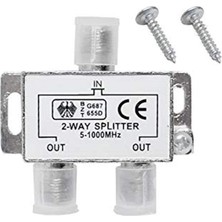 Alfais 4818 2 Li Uydu Çanak Splitter Kablo Tv Rg6 Anten Çoklayıcı Dağıtıcı