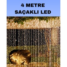 4 Metre Icicle Şelale LED Perde Işık Sarı Aydınlatma - SA002G-6FD9Q5
