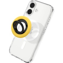 Vento Store Spigen Nanopop Magfit iPhone Için Manyetik Telefon Tutucu & Stand Magsafe Özellikli Ring Mango Yello