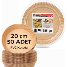 Vento Store 50 Adet Air Fryer Pişirme Kağıdı 20 cm – Tek Kullanımlık, Yapışmaz, Yağ Geçirmez, Yuvarlak Tabak Mod