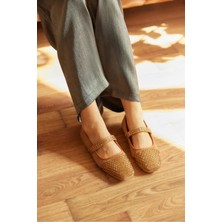 Milaya Shoes Stella Ucu Taşlı Kadın Babet Ayakkabı
