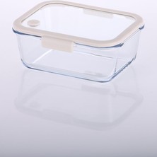 Shop A Way Fika Glace Vakumlu Cam Saklama Kabı 1200 ml Bej