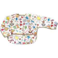 , Uzun Kollu Bebek Mama Önlüğü