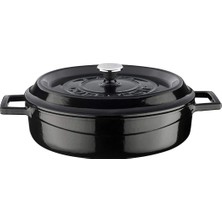 Shop A Way Lava Döküm Çok Amaçli Yayvan Tencere Çap(Ø) 24 cm - Trendy Siyah