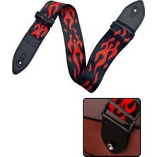 Shop A Way SR-11RD Gitar Omuz Askısı Siyah-Kırmızı Renk Desenli Uzunluk 90-143 cm