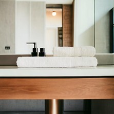 Shop A Way Lunox HOME%100 Havlu Takımı Vücut Havlusu 90X140 Cm, Baş Havlusu 50X80 Cm, Ekstra Yumuşaklık (Krem)