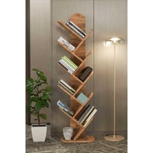 Shop A Way Reyo Falez Kitaplık 10 Raflı Dekoratif Bölmeli Ev Ofis Çok Amaçlı Ceviz
