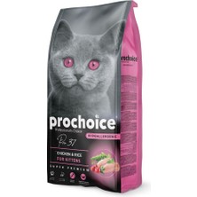 Shop A Way Prochoice Pro 37 Yavru Kediler Için, Hipoalerjenik, Tavuk Etli ve Pirinçli Kuru Mama, 15 kg