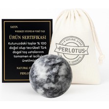 Shop A Way Perlotus Neptün Yuvarlak Granit Mermer Viski Taşı 1 Adet Kesesinde Hediye Paketinde