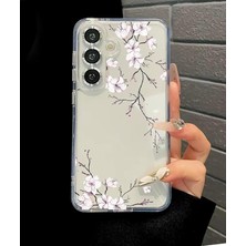 Galaxy S24 Fe ile Uyumlu SFF01 Şeffaf Tasarımlı Kılıf - Ince, Hafif ve Dayanıklı Koruma, Kamera ve Tuşlarla Tam Uyumlu Şeffaf Telefon Kapağı (Kirazçiçeği)