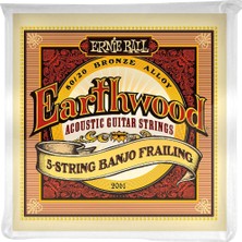 Shop A Way P02061 Earthwood 5-String Banjo Frailing Loop End 80/20 Bronz Akustik Gitar Dizeleri, 10-24 Gauge