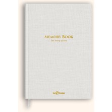 Shop A Way Memory Book Keten Hatıra Defteri Altın Kenarlı Anı Albümü Beyaz