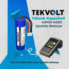 Tekvolt Inpos M530 Yazarkasa - Pos Uyumlu 3.7V 3200MAH Li-Ion Batarya Pil (Yüksek Kapasiteli)