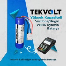 Tekvolt Verifone/hugin Vx 675 Yazarkasa - Pos Uyumlu 3.7V 3200MAH Li-Ion Batarya Pil (Yüksek Kapasiteli)