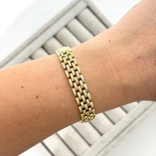 Xuping Yunan Motifli Taşlı Bileklik – 14K Özel Seri 17+2 cm