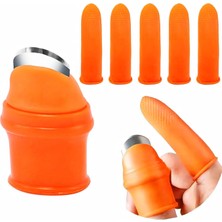 Shop A Way 6'lı Silikon Başparmak Bıçağı ve Kesilmeye Dayanıklı Parmak Kılıfı Seti – Meyve ve Sebze Toplama Içi