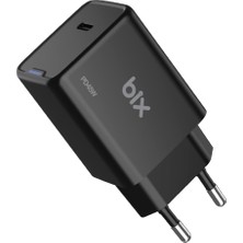 Shop A Way BX1P45G Gan 45W Type-C Pd Akım Korumalı ve LED Göstergeli Hızlı Şarj Cihazı (Siyah)