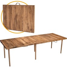 Shop A Way Pratikoutdoor Katlanır Kamp, Piknik ve Bahçe Masası 75X180 cm - Ceviz Renk