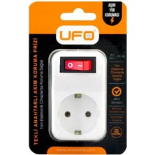 Shop A Way Tekli Akım Korumalı Anahtarlı Priz 16A 250V, 3500W Aşırı Yük Koruması (Beyaz)