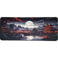 Shop A Way Japon Minka Temalı Kaymaz Masa Üstü Oyun Klavye Mouse Pad 70X30CM