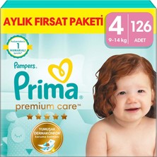 Bebek Bezi Premium Care 4 Numara 126 Adet Aylık Fırsat Paketi
