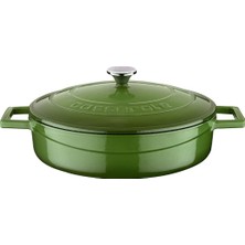 Shop A Way Çok Amaçlı Yayvan Tencere, Trendy, 24 Cm, 2.47 L, Yeşil