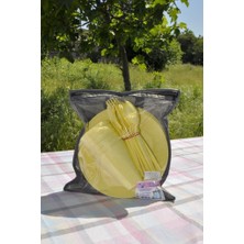 Shop A Way Saban Çantalı Piknik Seti (Sarı)