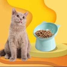 Shop A Way Kedi ve Köpek Için Plastik Mama ve Su Kabı, Evcil Hayvan Mama Kabı (Mavi)