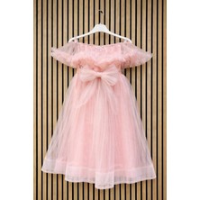 NerKids Kız Çocuk Omuz Tüllü Elbise