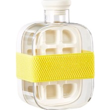 Shop A Way Promosyonca Silikon Buz Kalıbı, Gövdeli, Pipetli Su Şişesi, 500 ml (Beyaz)