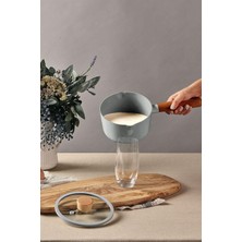 Shop A Way Fika Alüminyum Döküm Süt Tavası Cam Kapaklı Gri 16CM