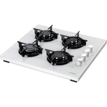 Shop A Way Lx - 40 Tshdf Cam Setüstü Doğalgazlı Ocak, Beyaz, 8mm