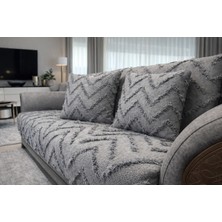 Özdağ Home Concept Şönil Koltuk Örtüsü 175X210 cm + 2’li Kırlent 43X43 cm | Yumuşak Dokulu | Şık Salon Dekoru