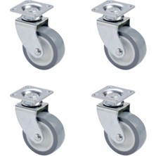 Shopwave Furç Tablalı Bilyalı Teker - 20X50 - Beyaz/gri HKS181 - 4 Adet